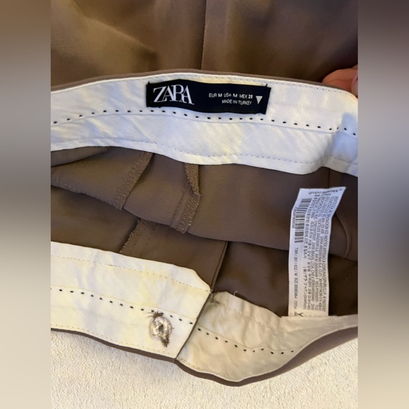 Zara Brown High Waisted Flowy Pants Size M - Picture 11 of 15